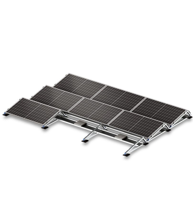 flat roof solar panel mounting